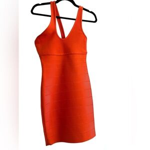 Orange bodycon dress